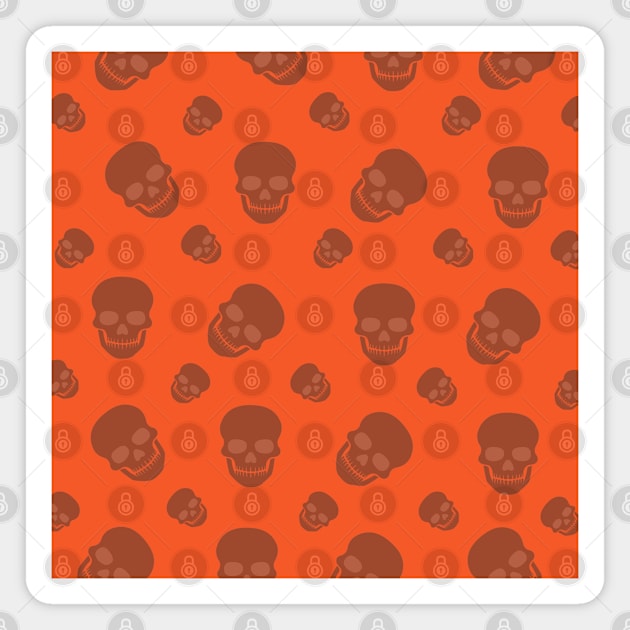 orange skulls Magnet by persa